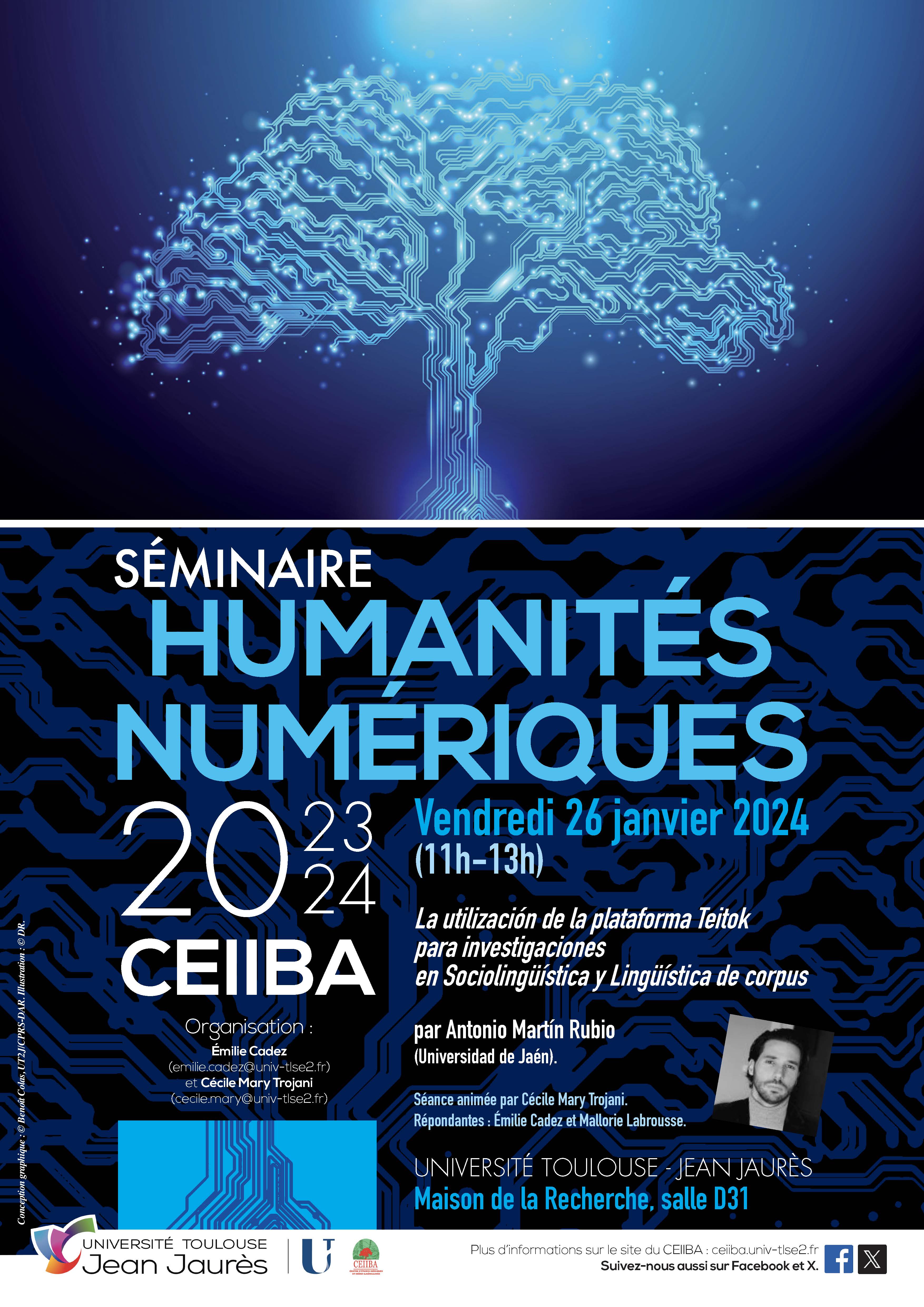 Affiche Séminaire HN A. Martin Rubio 26 janvier 24 Mary Trojani / Cadez