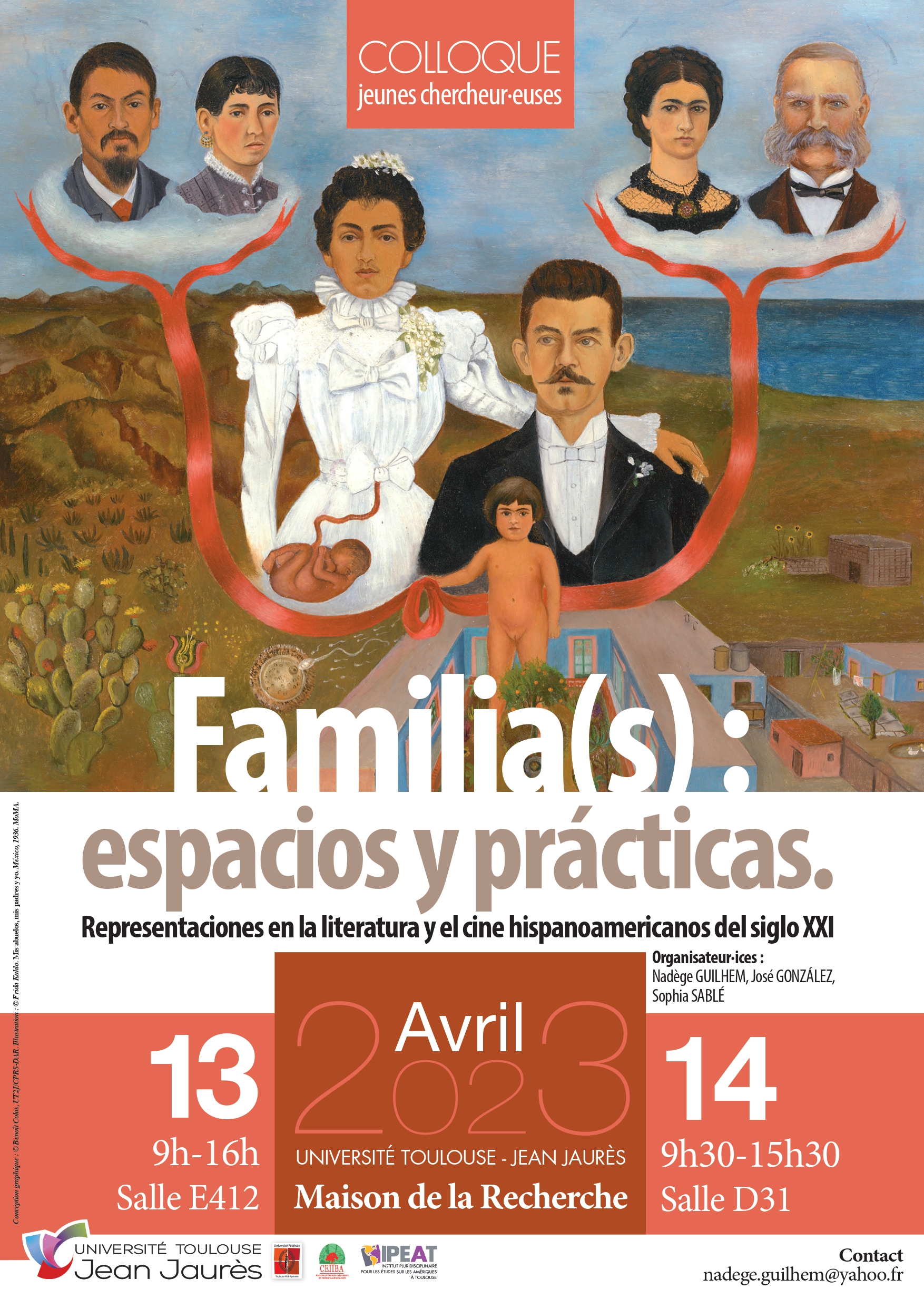 Affiche Colloque Familia(s) N. Guilhem 13-14 avril 2023