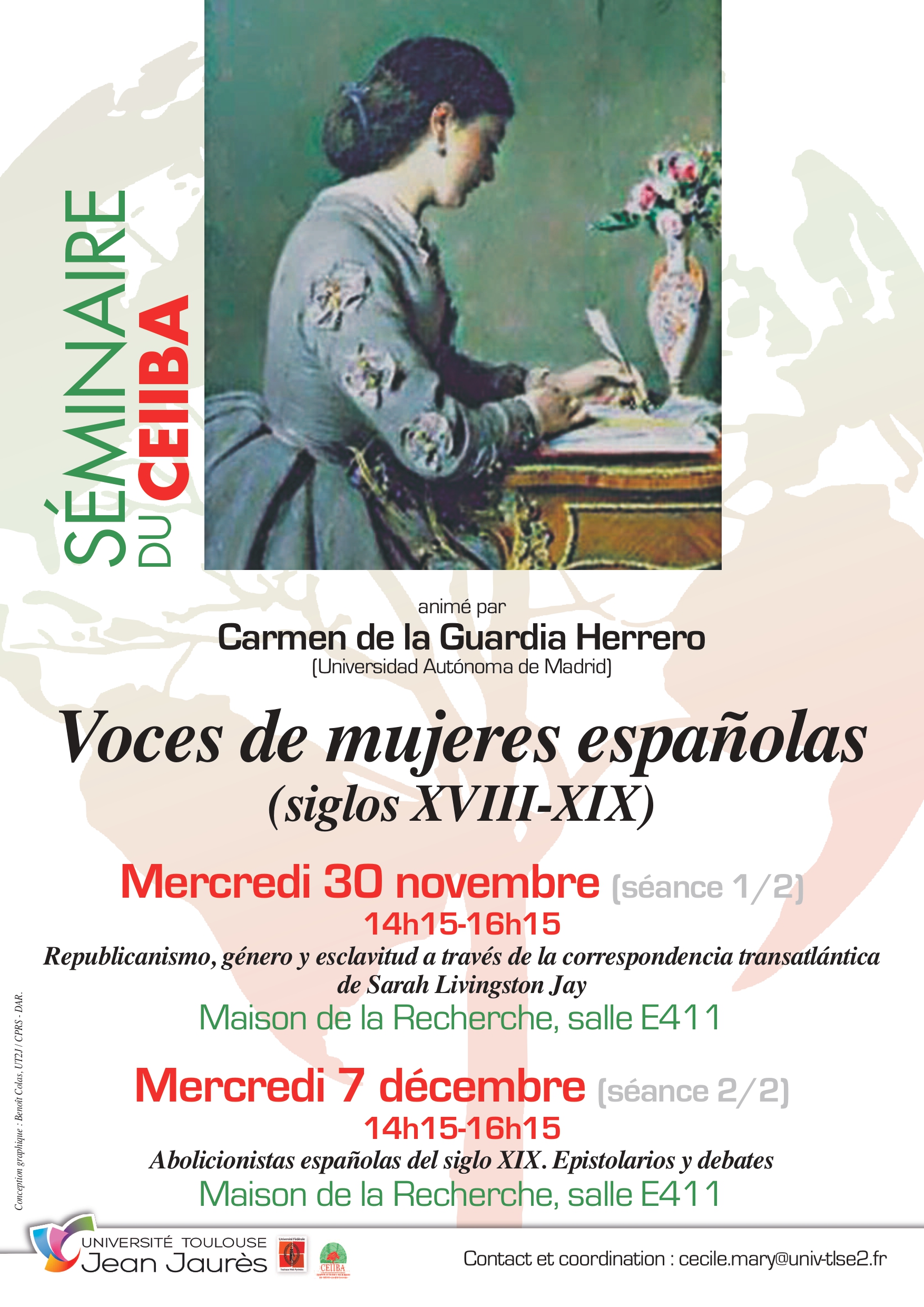 Affiche Séminaires C. de la Guardia Herrero / C. Mary