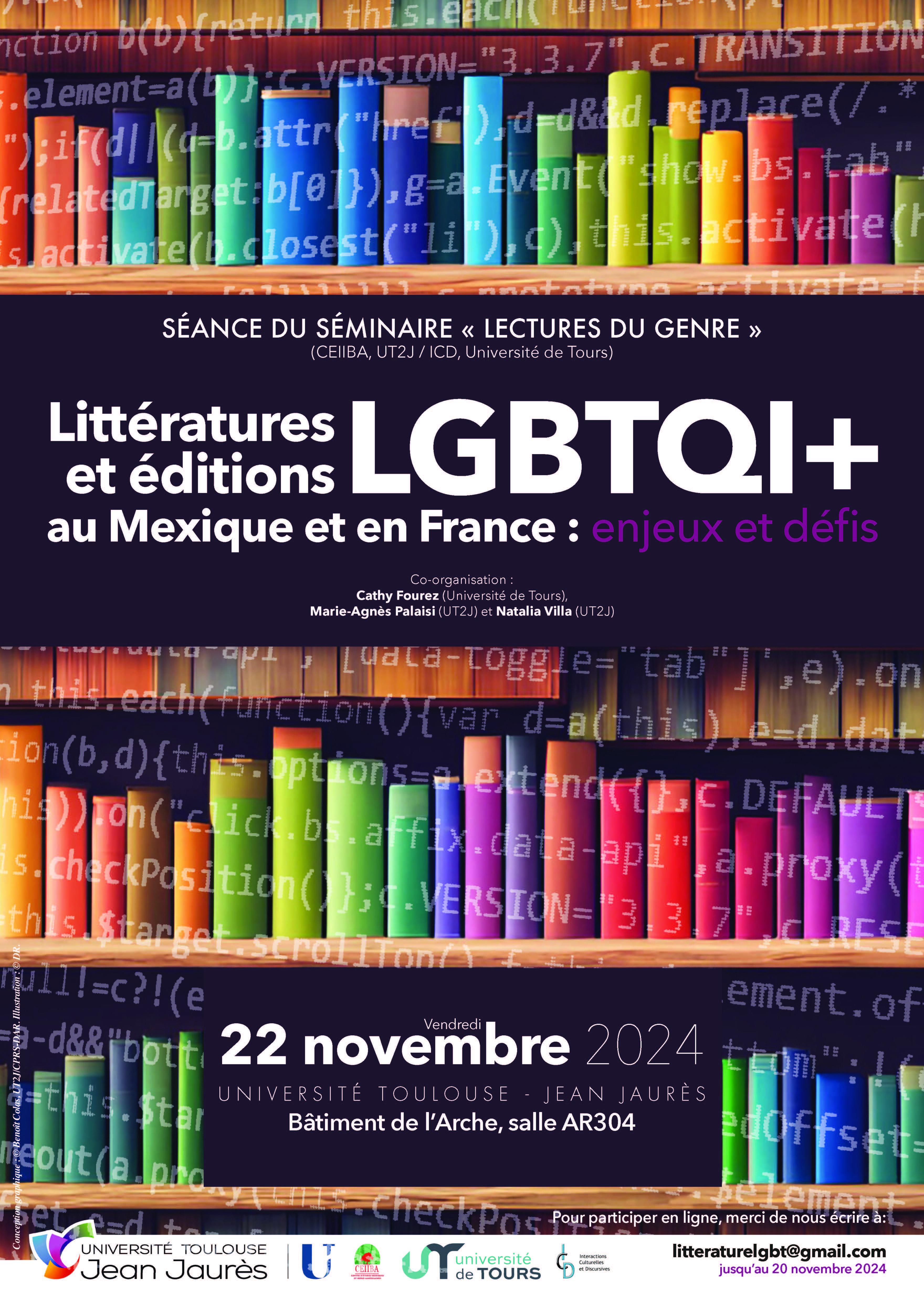 Affiche JE Littératures Editions LGBTQI+ Palaisi 22 nov 24