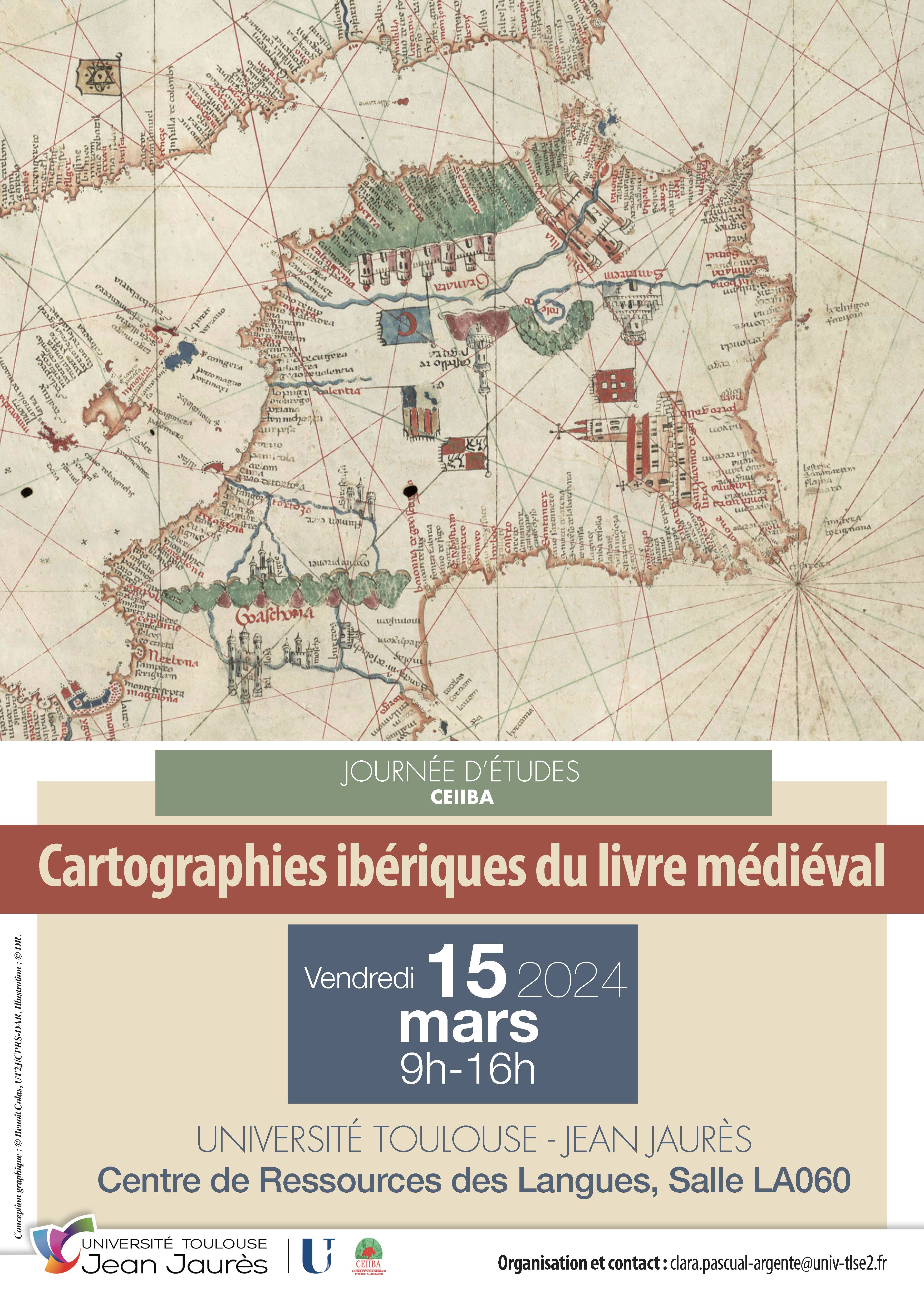 Affiche JE Cartographies ibériques livre médiéval C. Pascual 15.03