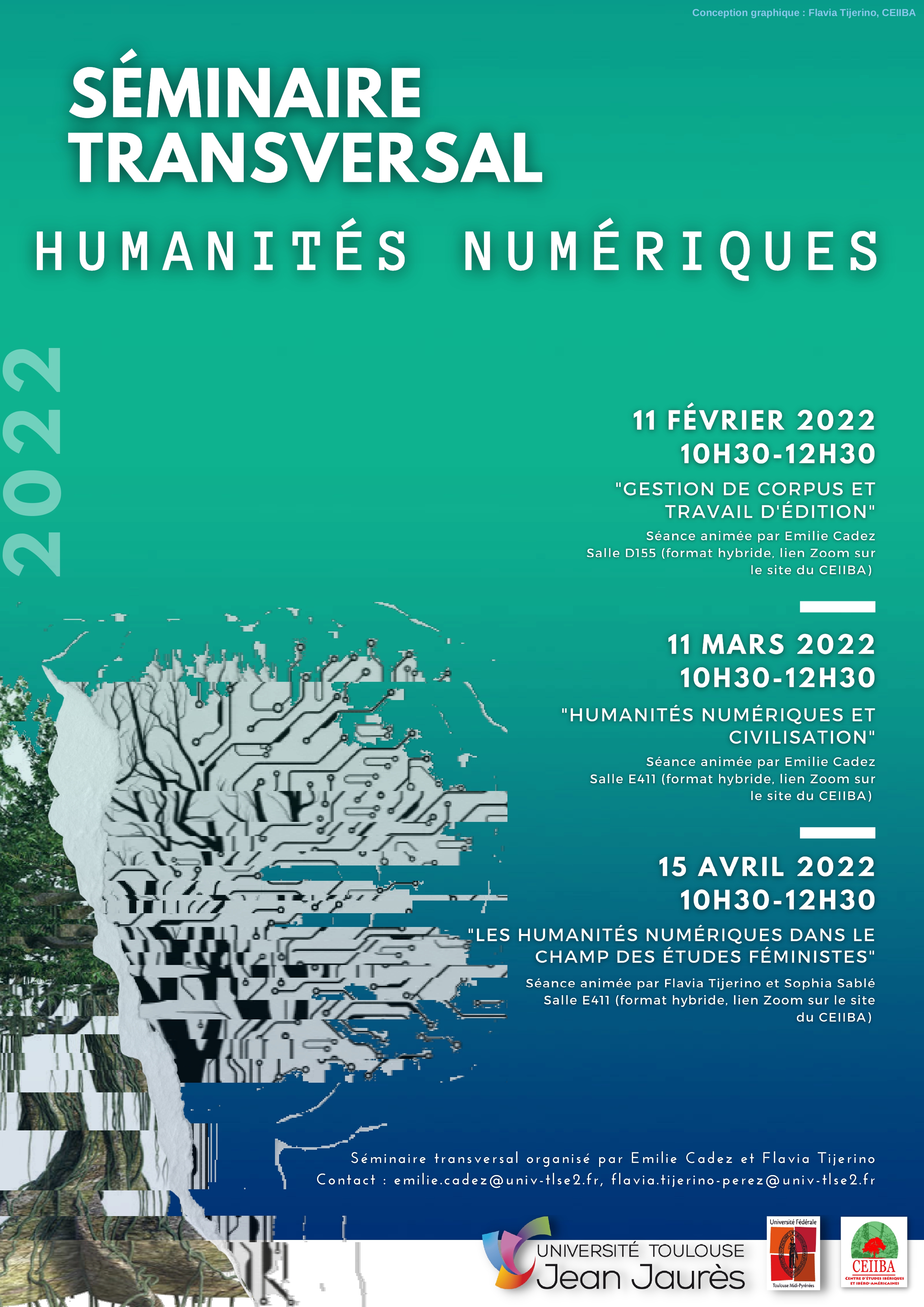 Affiche Séminaire Transversal Humanités Numériques