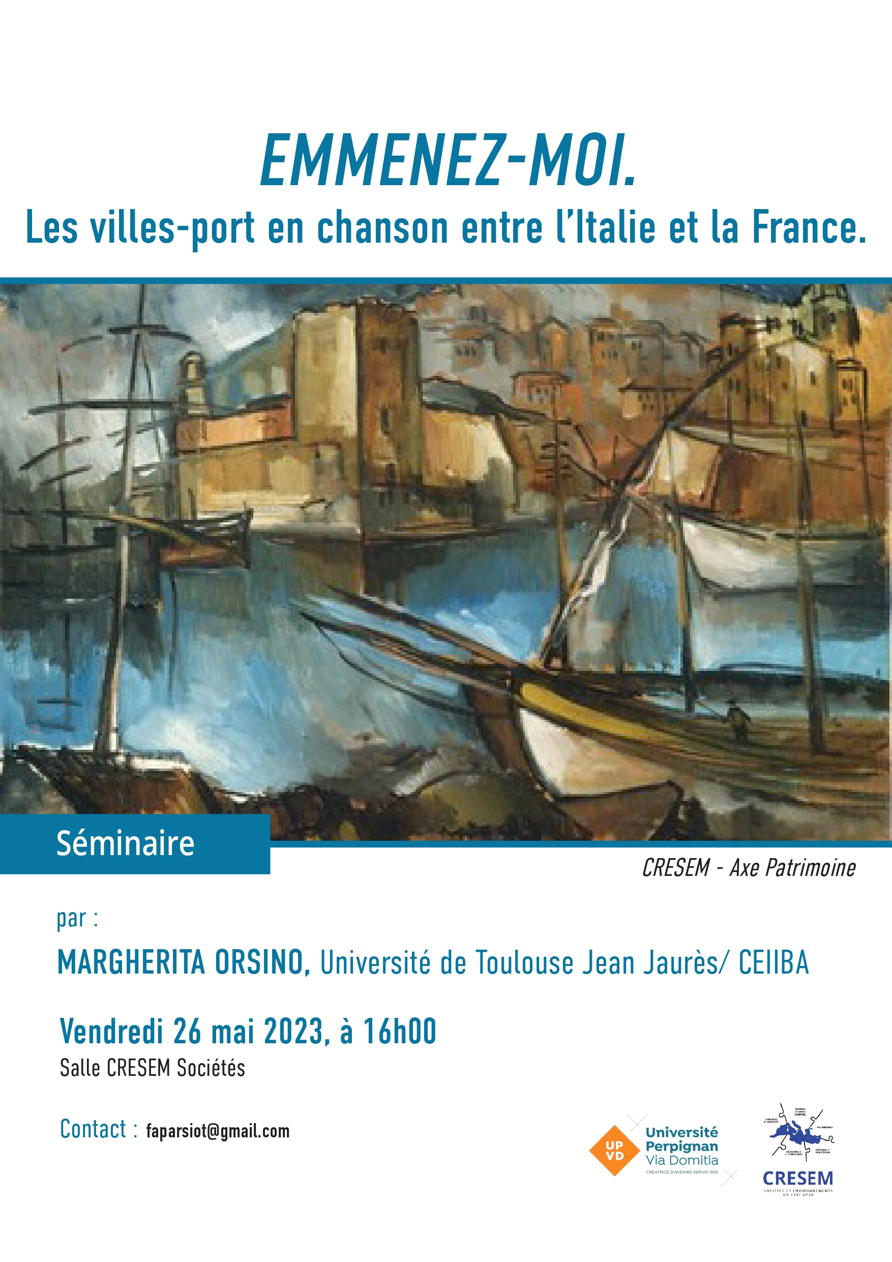 Affiche Orsino séminaire Perpignan 26 mai 2023